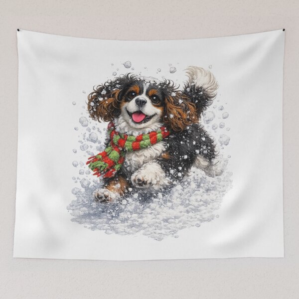 Item preview, Christmas Snow Tri Cavalier designed and sold by SpottyRainbow.