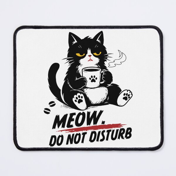 Item preview, Tired Black Cat Coffee Lover - Funny Introvert Cat Design_WH designed and sold by AckeeWolf.