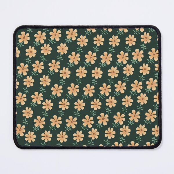 Item preview, Pattern of Orange Flower on Green Background designed and sold by Andrew  Hitchen.