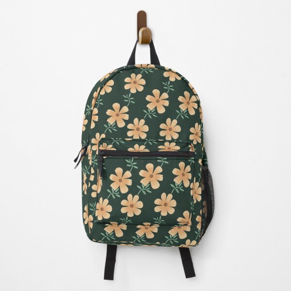 Item preview, Pattern of Orange Flower on Green Background designed and sold by Andrew Hitchen.