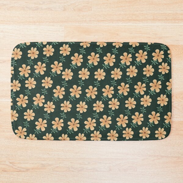 Item preview, Pattern of Orange Flower on Green Background designed and sold by Andrew  Hitchen.
