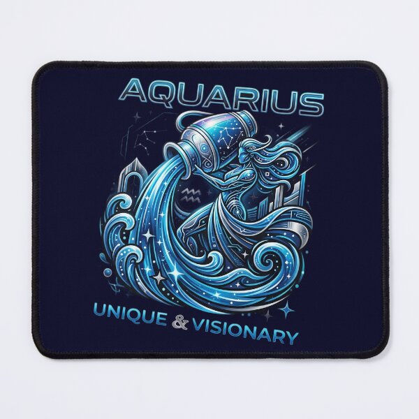Item preview, Aquarius Daily Horoscope | Unique & Visionary Zodiac Sign | Water Bearer Astrology Art | Celestial Cosmic Gift | Aquarius Birthday Design designed and sold by Bhaskar Digital Art.