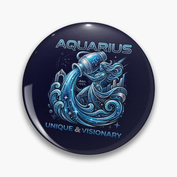 Item preview, Aquarius Daily Horoscope | Unique & Visionary Zodiac Sign | Water Bearer Astrology Art | Celestial Cosmic Gift | Aquarius Birthday Design designed and sold by Bhaskar Digital Art.
