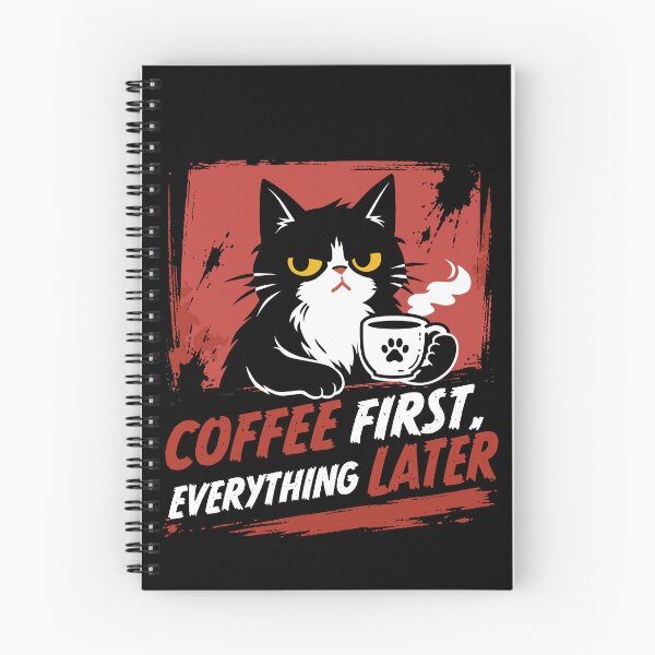 Item preview, Moody Black Cat Needs Coffee - Funny Coffee Lover Design_BK designed and sold by AckeeWolf.