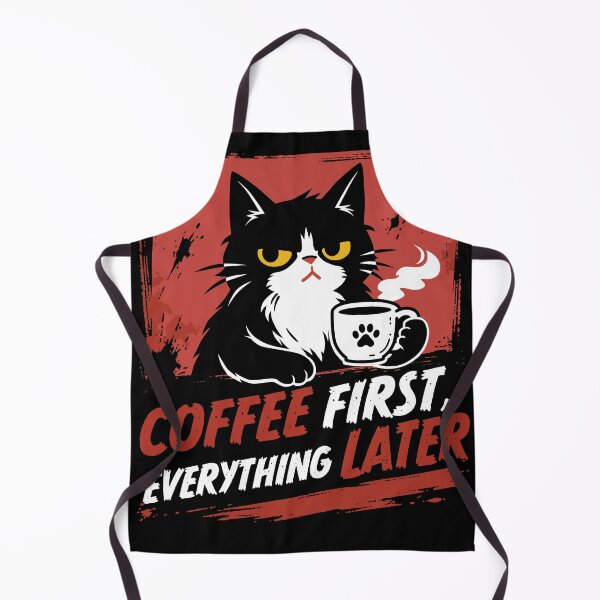 Item preview, Moody Black Cat Needs Coffee - Funny Coffee Lover Design_BK designed and sold by AckeeWolf.