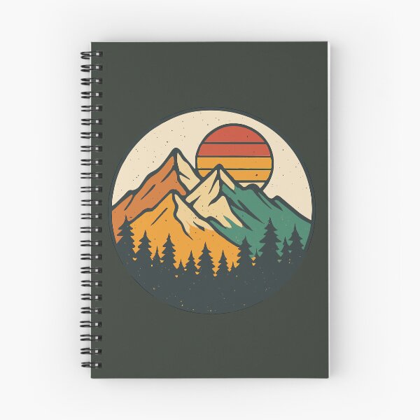 Item preview, Retro Mountains with Trees designed and sold by Colorsandpixels.