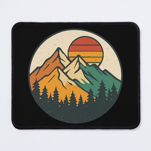 Item preview, Retro Mountains with Trees designed and sold by Colorsandpixels.