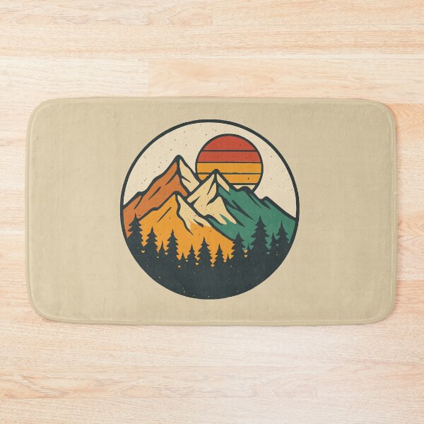 Item preview, Retro Mountains with Trees designed and sold by Colorsandpixels.