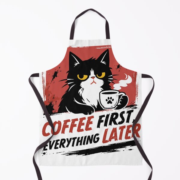 Item preview, Moody Black Cat Needs Coffee - Funny Coffee Lover Design_WH designed and sold by AckeeWolf.