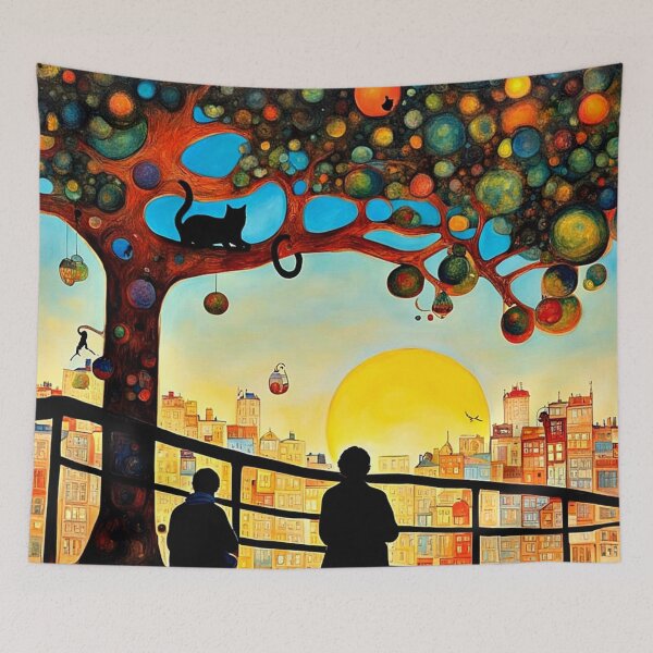 Item preview, Silhouetted at sunrise designed and sold by George Hutton Hunter.