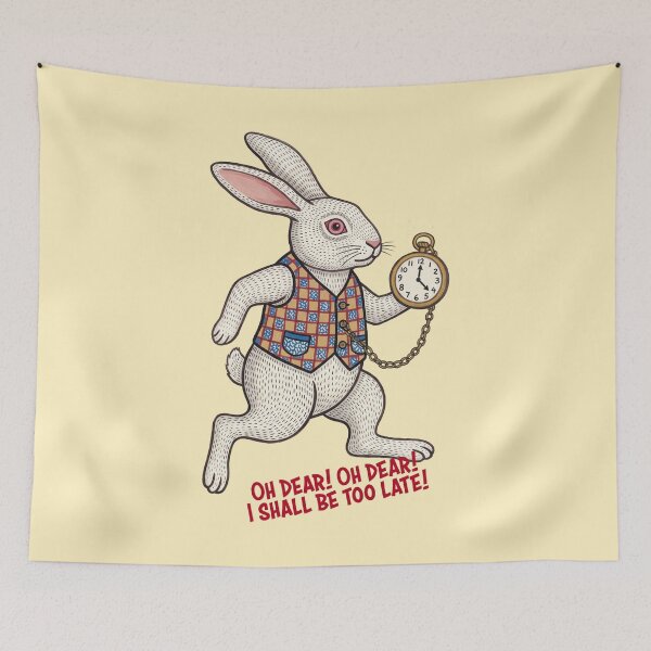 Item preview, Vintage White Rabbit Panic Attack - Alice in Wonderland designed and sold by FreiherrPK.