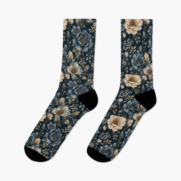 Item preview, Blue Gold Flower Pattern Spring Aesthetic Marguerite Blasingame Season designed and sold by SMARTKIT  DESIGNAGENCY.