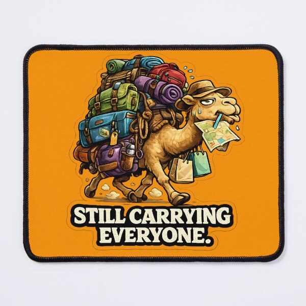 Item preview, Still Carrying Everyone Funny Camel Sarcastic Animal Meme Design designed and sold by lazygum.