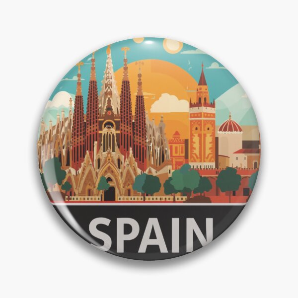 Artikelvorschau, Spanien-Reiseabzeichen entworfen und verkauft von PamLeeDesign.