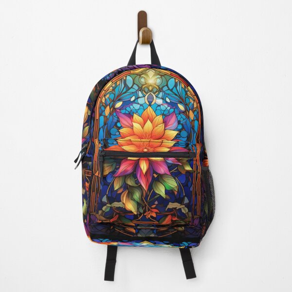 Item preview, Radiant Eternal Bloom Stained Glass Art designed and sold by pinkal.