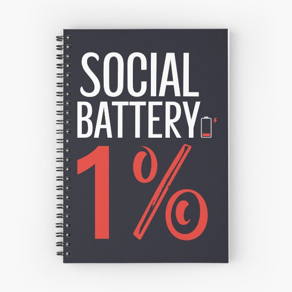 Item preview, Social Battery: 1% designed and sold by Colorsandpixels.