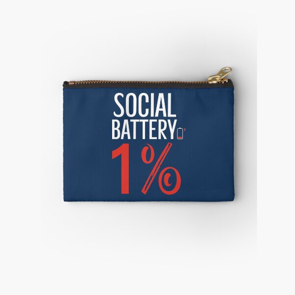 Item preview, Social Battery: 1% designed and sold by Colorsandpixels.