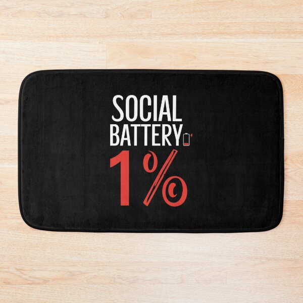 Item preview, Social Battery: 1% designed and sold by Colorsandpixels.