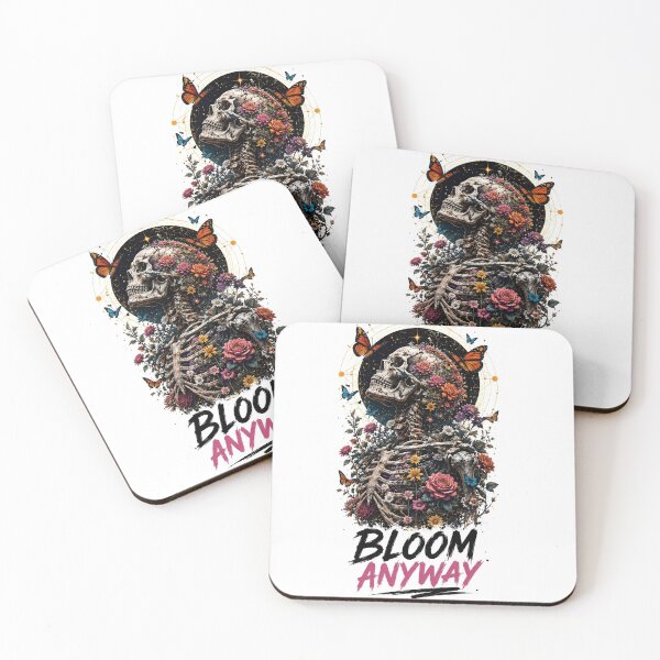 Item preview, Bloom Anyway Gothic Floral Skeleton designed and sold by Amr Siam.