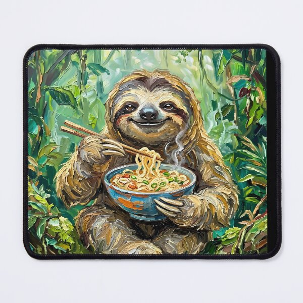 Item preview, Sloth Eating Ramen in Jungle designed and sold by Safwat-Aziz.