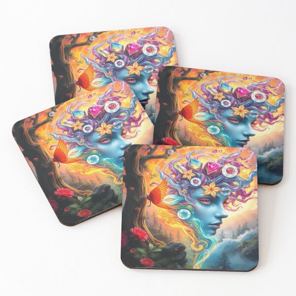 Item preview, Surreal Nature Goddess – Cosmic Color Flow designed and sold by FotoworldEdel.