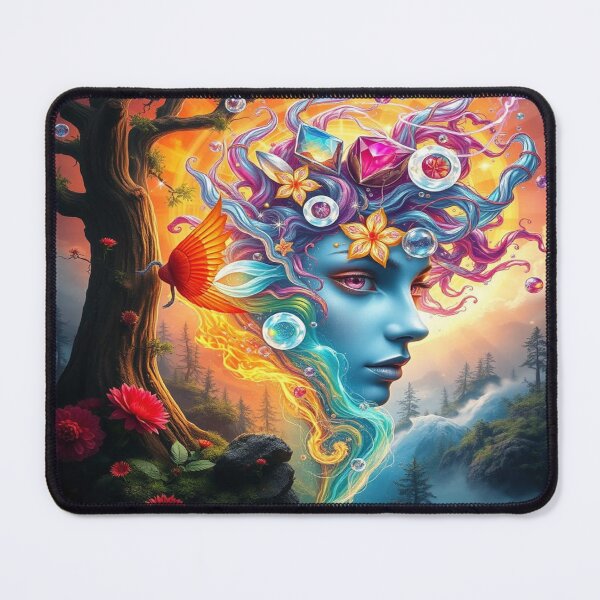 Item preview, Surreal Nature Goddess – Cosmic Color Flow designed and sold by FotoworldEdel.