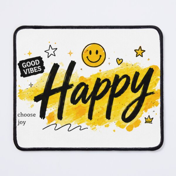 Item preview, Happy Positive Vibes Typography Design designed and sold by Aries Creation Store.