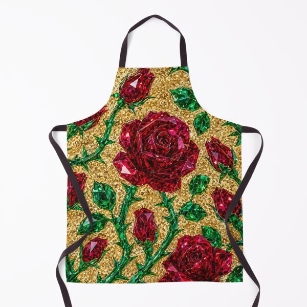 Item preview, Luxury Crystal Ruby Roses on Gold Glitter Background designed and sold by Aimaniia666.