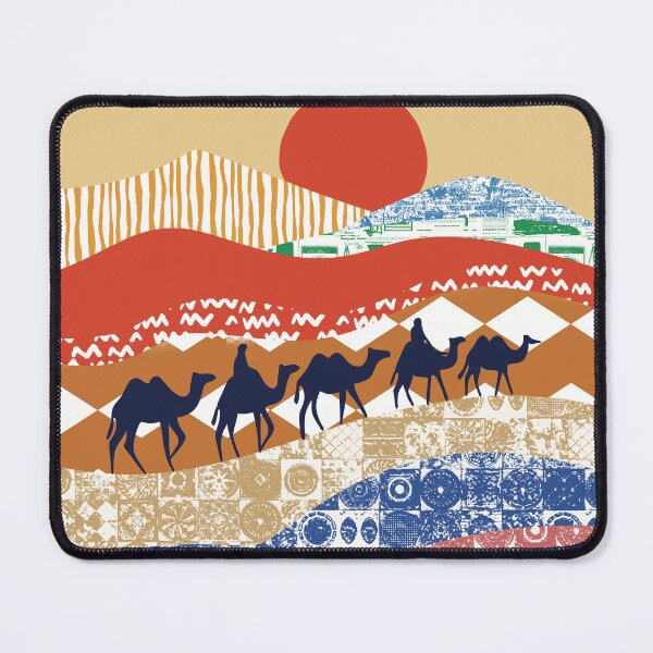 Item preview, Abstract Camel Caravan designed and sold by IvysCreativityHouse.