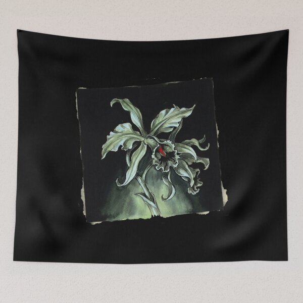 Item preview, Hostile Cattleya Orchid in the Void - Dark Botanical Art designed and sold by FreiherrPK.