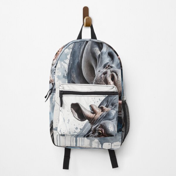 Item preview, Majestic Hippo Watercolor Painting designed and sold by RawNaturePrints.
