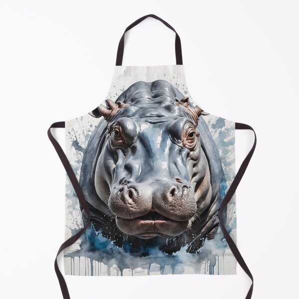 Item preview, Majestic Hippo Watercolor Painting designed and sold by RawNaturePrints.