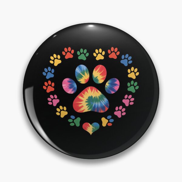 Item preview, Tie Dye Paw Print Heart Dog Cat Lover Gift designed and sold by GiaoCalonas.