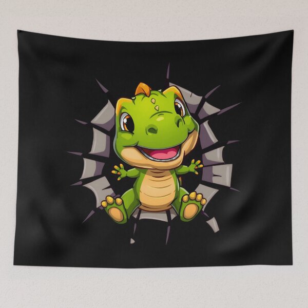 Item preview, Cute Baby T-Rex Breaking Through Wall, Kawaii Dinosaur Cartoon, Funny Jurassic Dino Graphic, Adorable Prehistoric Monster Gift designed and sold by PrintelloTH.
