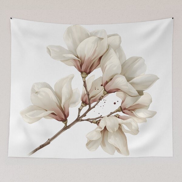 Item preview, Magnolia Blossoms Watercolor Painting designed and sold by RawNaturePrints.