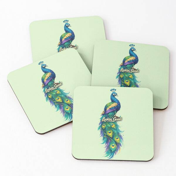 Item preview, Lookin’ Good – Trendy Vertical Peacock Design designed and sold by EdgeSphere.