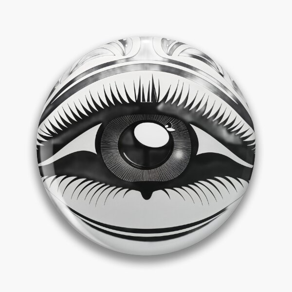Item preview, Mystic All-Seeing Eye Emblem – Monochrome Ornamental Vector Logo designed and sold by Artisan Finds Online.
