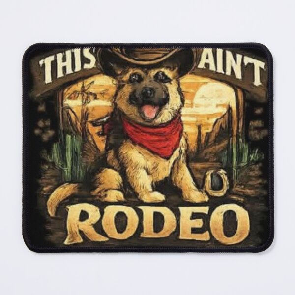 Item preview, This Ain't Rodeo – Funny Cowboy German Shepherd Dog Vintage Western Design designed and sold by ser-Ile.