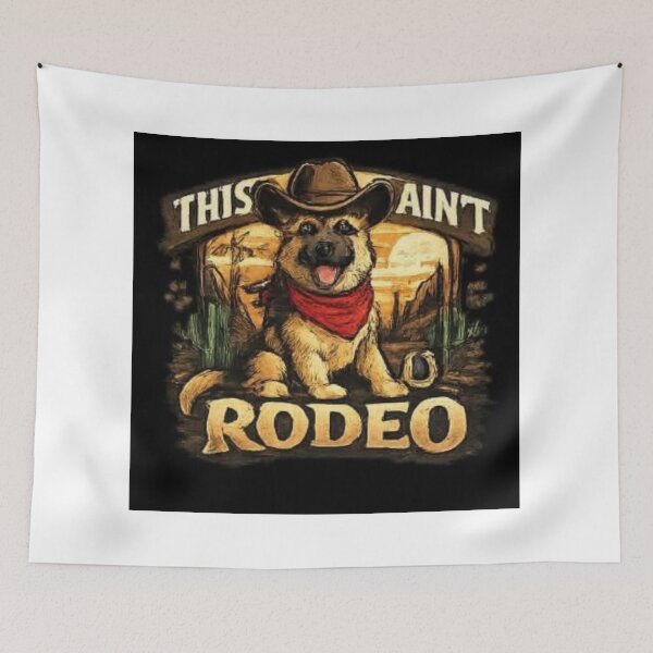 Item preview, This Ain't Rodeo – Funny Cowboy German Shepherd Dog Vintage Western Design designed and sold by ser-Ile.