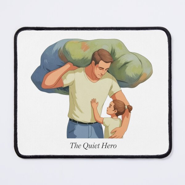 Item preview, The Quiet Hero – Father Carrying the World for His Daughter designed and sold by Dad&Nela.