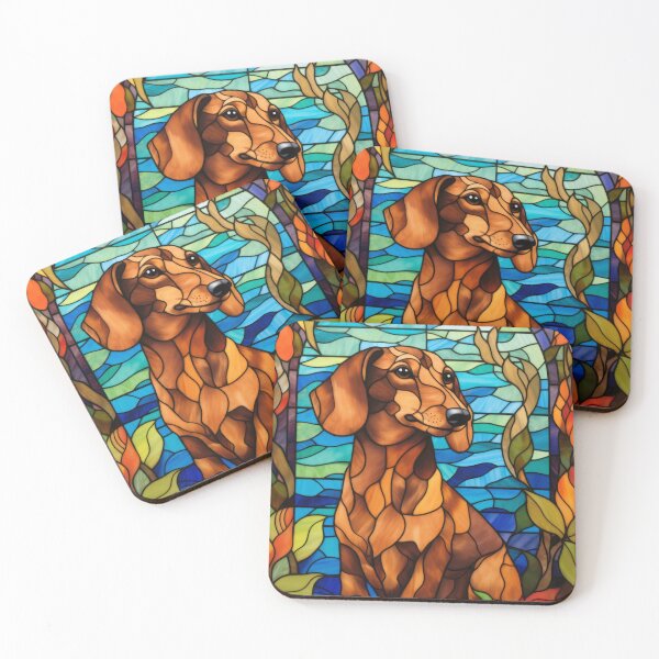 Item preview, Majestic Dachshund Stained Glass Art designed and sold by pinkal.