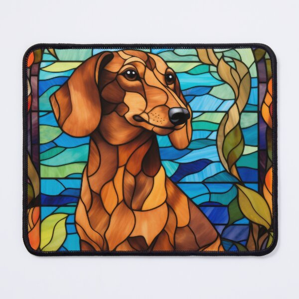 Item preview, Majestic Dachshund Stained Glass Art designed and sold by pinkal.