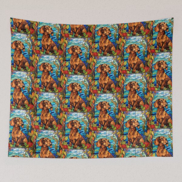 Item preview, Majestic Dachshund Stained Glass Art designed and sold by pinkal.