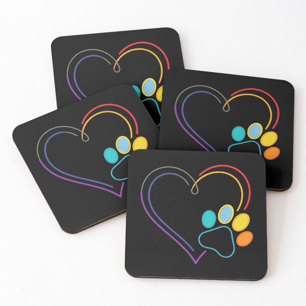 Item preview, Colorful Paw Heart Love Pet Animal Design designed and sold by GiaoCalonas.