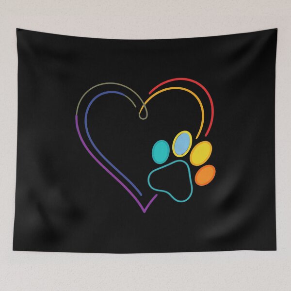 Item preview, Colorful Paw Heart Love Pet Animal Design designed and sold by GiaoCalonas.