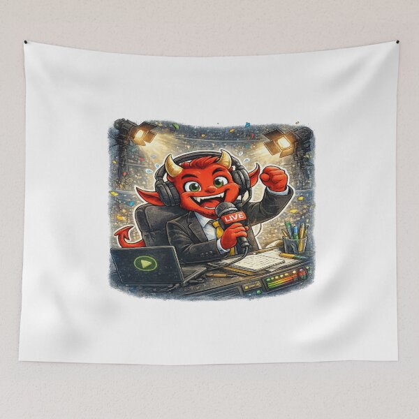 Item preview, Diavoletto Telecronista Sportivo  designed and sold by RipantinaFantasy .