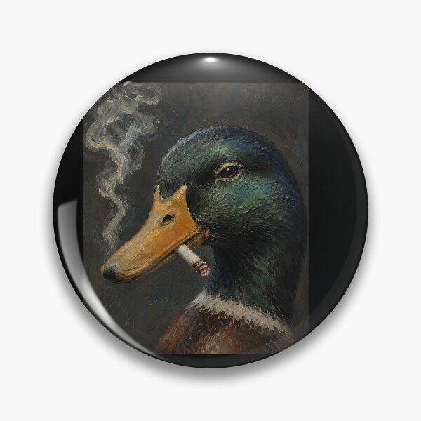 Item preview, Smoking Mallard Duck Portrait designed and sold by Safwat-Aziz.