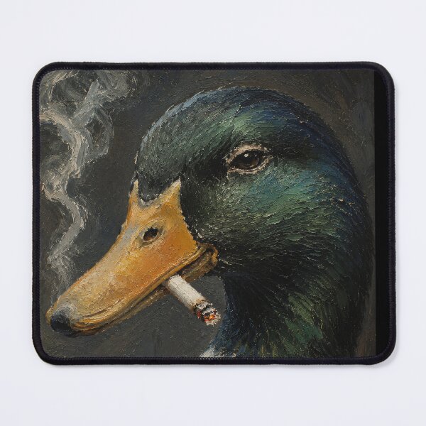 Item preview, Smoking Mallard Duck Portrait designed and sold by Safwat-Aziz.