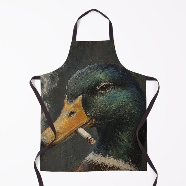 Item preview, Smoking Mallard Duck Portrait designed and sold by Safwat-Aziz.