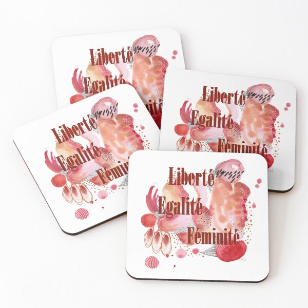 Item preview, Feminist watercolor in shades of pink designed and sold by MC Creations.